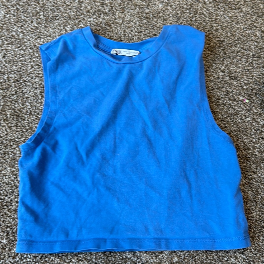 Zara blue tank